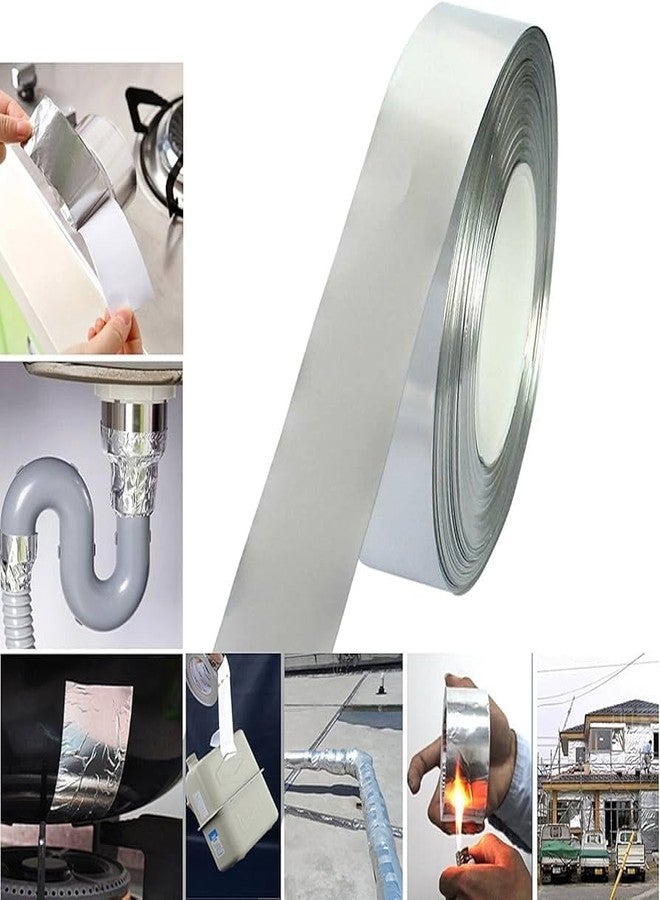 TRUEBOND Pack of 1 Aluminium Foil Tape Silver Tape 20Meters in Length 24mm /1" Width Foil Tape for Air Duct Joining, Used for AC Ducting, Pipe Work, High Temprature Ducting Tape - Image 5